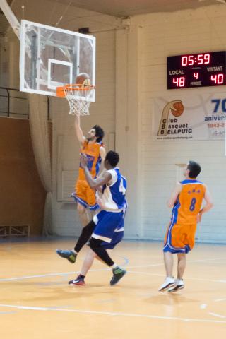 Josep Aguiló al partit amb CB Almacelles. Club Bàsquet Bellpuig 2015-01-24